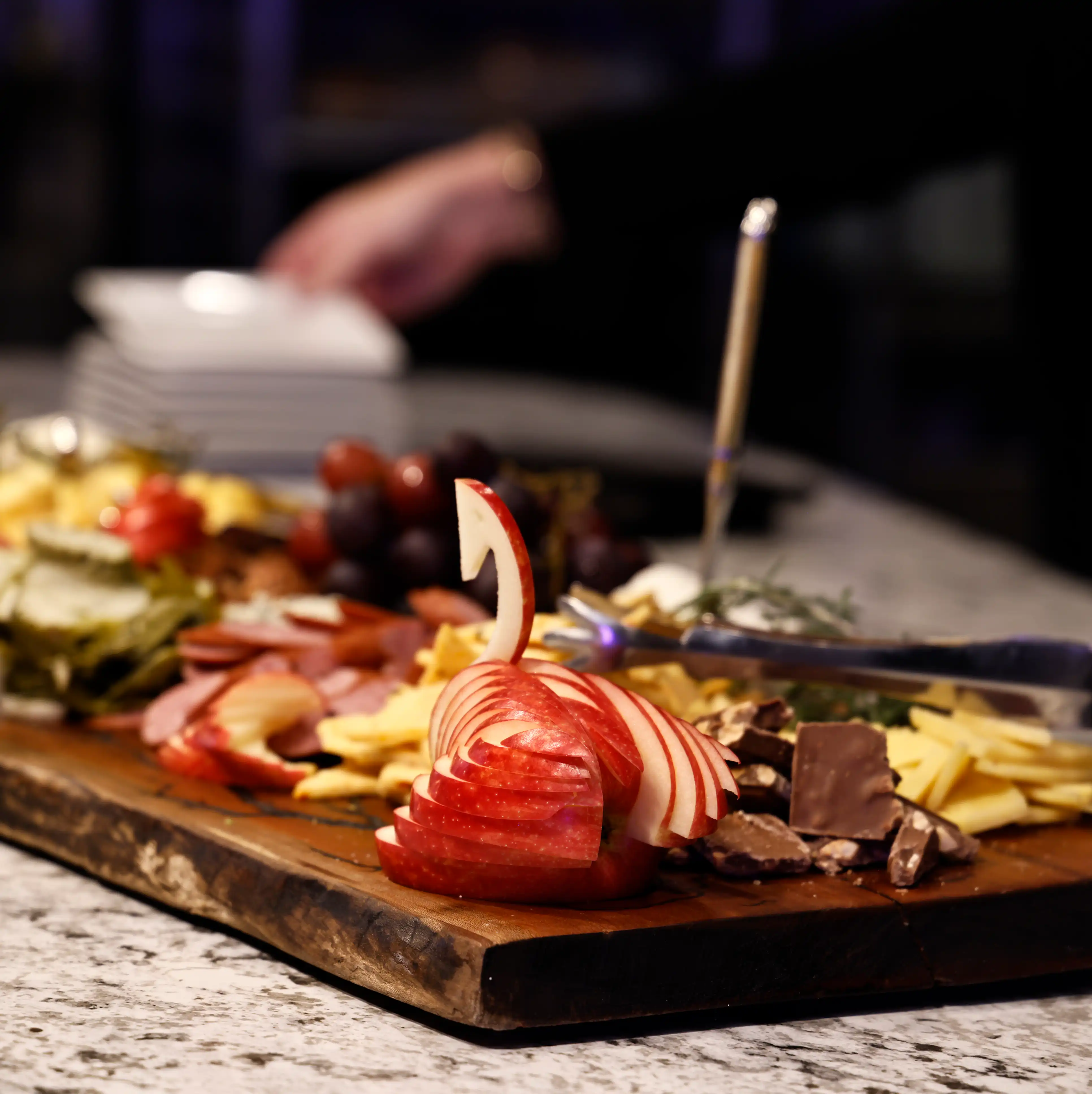 Artisan charcuterie board served during Chefski's six-course in-home private dining experience in Indianapolis.