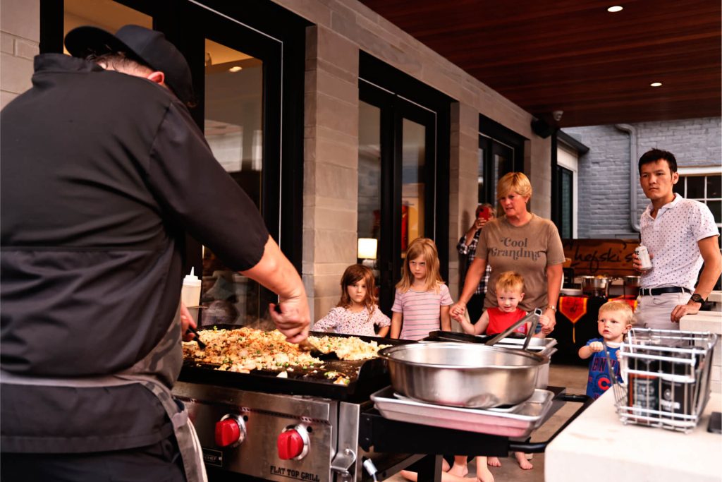 In-home dining experience with MyChefski’s personal chef preparing a live exhibition-style dinner for guests in Indianapolis.