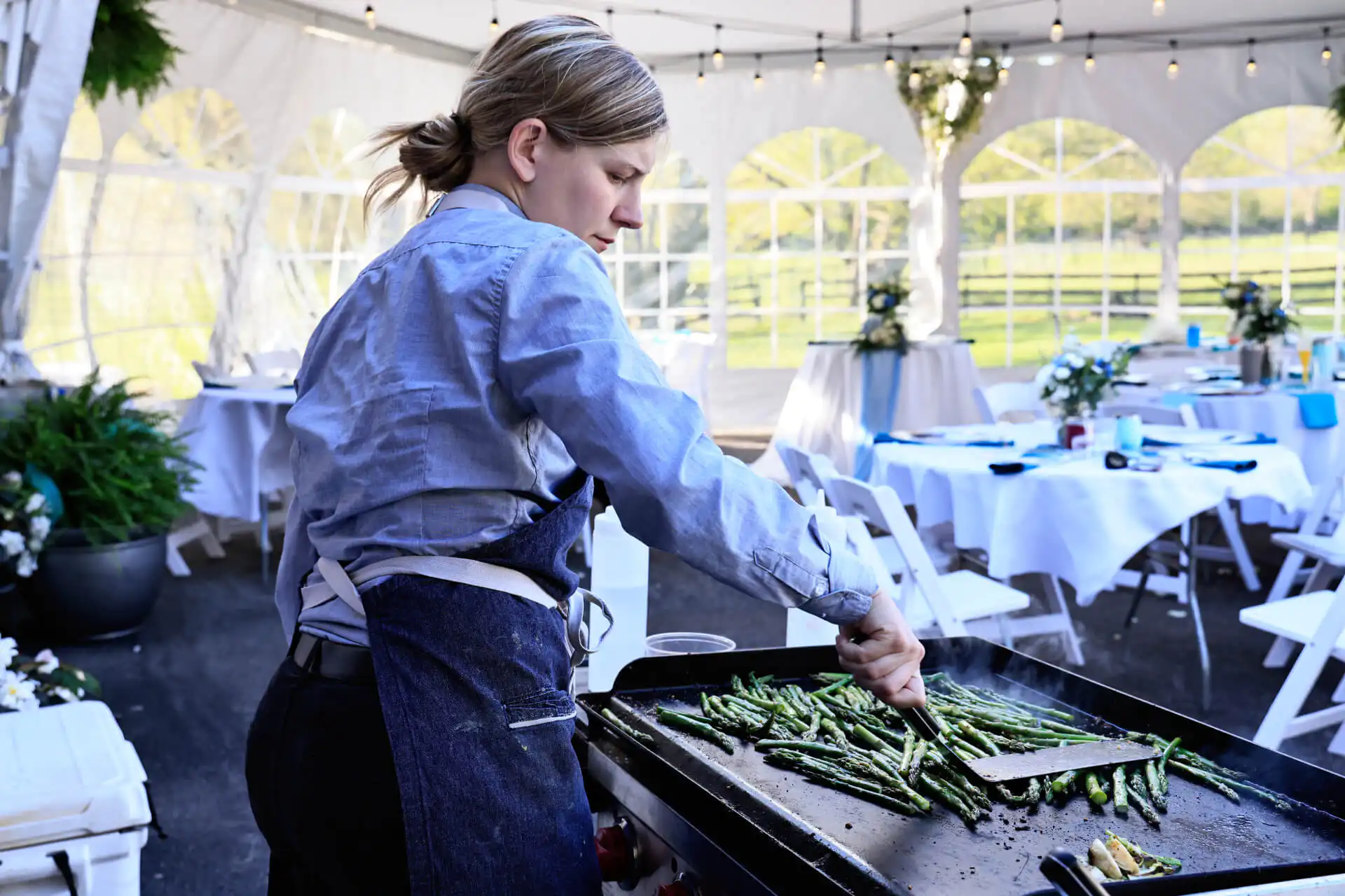 Chef Cooking At Wedding