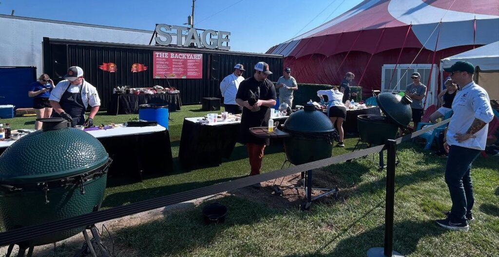Big Green Egg grills at Indiana State Fair Food Fight sponsored by Sullivan’s Hardware