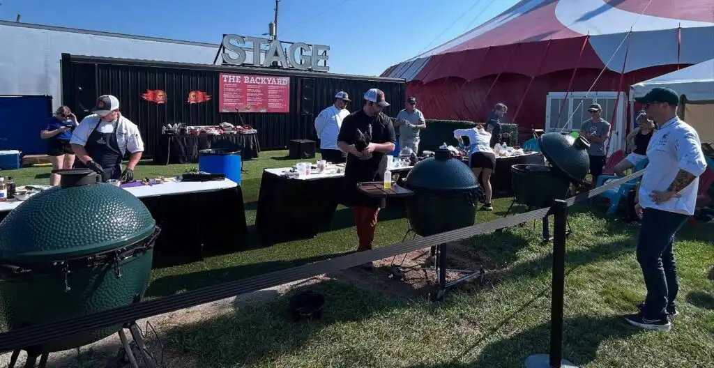 Big Green Egg grills at Indiana State Fair Food Fight sponsored by Sullivan’s Hardware