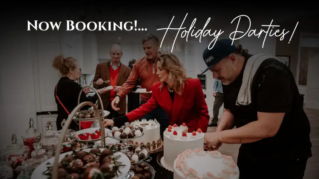 Holiday party catering in Indianapolis by Chefski – private chef serving plated dinners and festive buffet