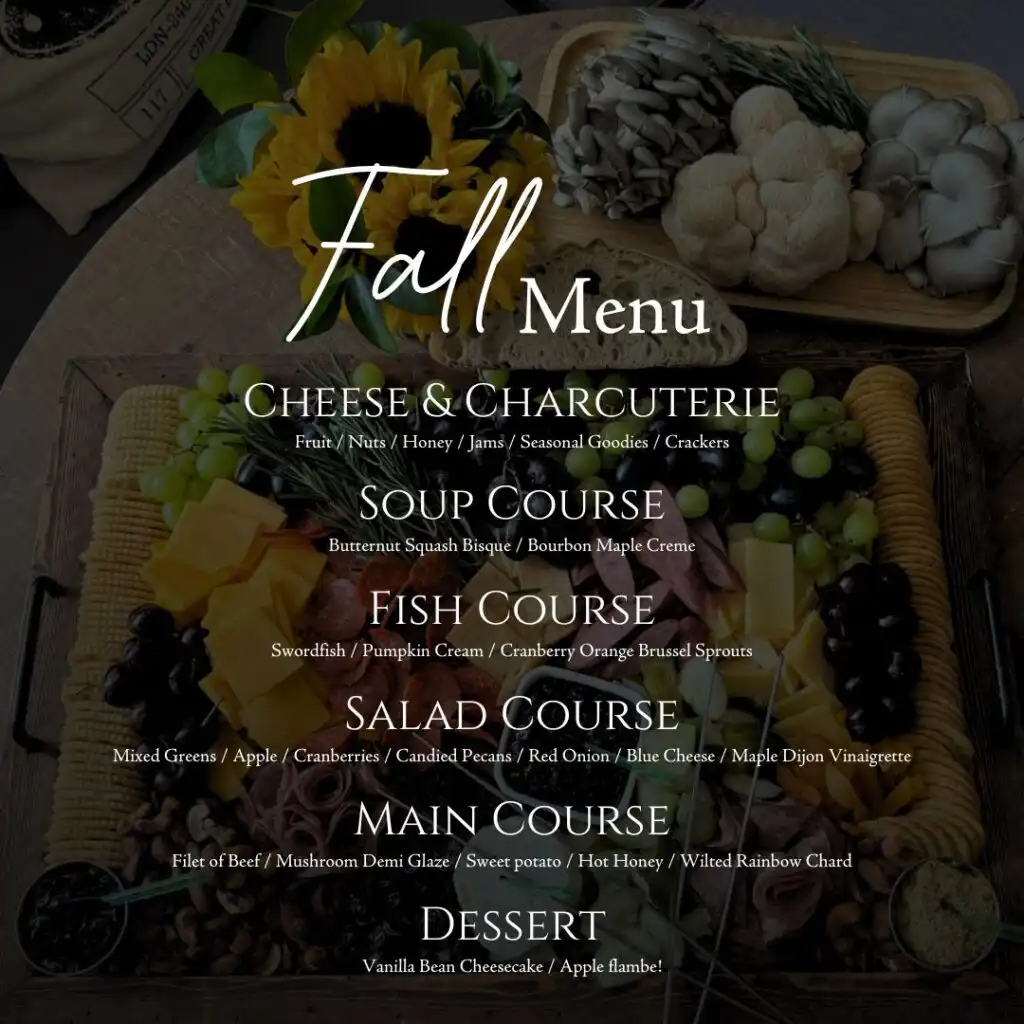 Custom holiday menu card from My Chefski