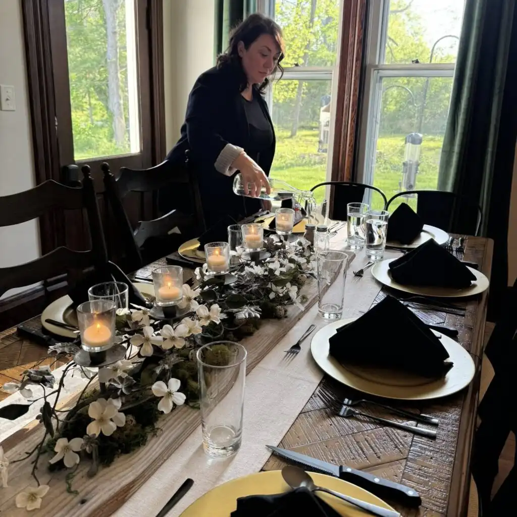 Personal chef preparing graduation party catering at private home in Indianapolis