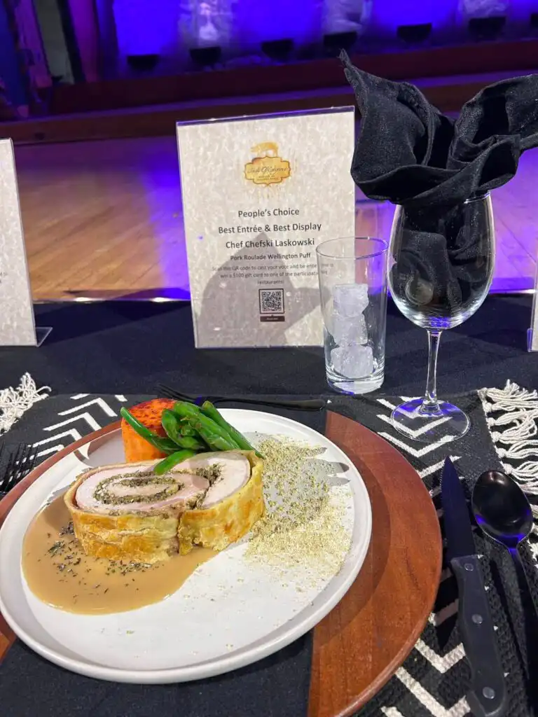 Award-winning pork entrée by Chef Chefski at Taste of Elegance hosted by Indiana Pork