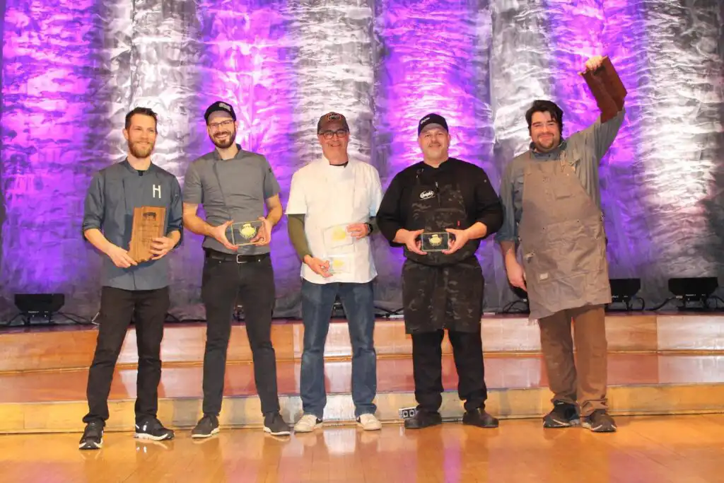 Chef Chefski recognized on stage at Taste of Elegance culinary awards hosted by Indiana Pork