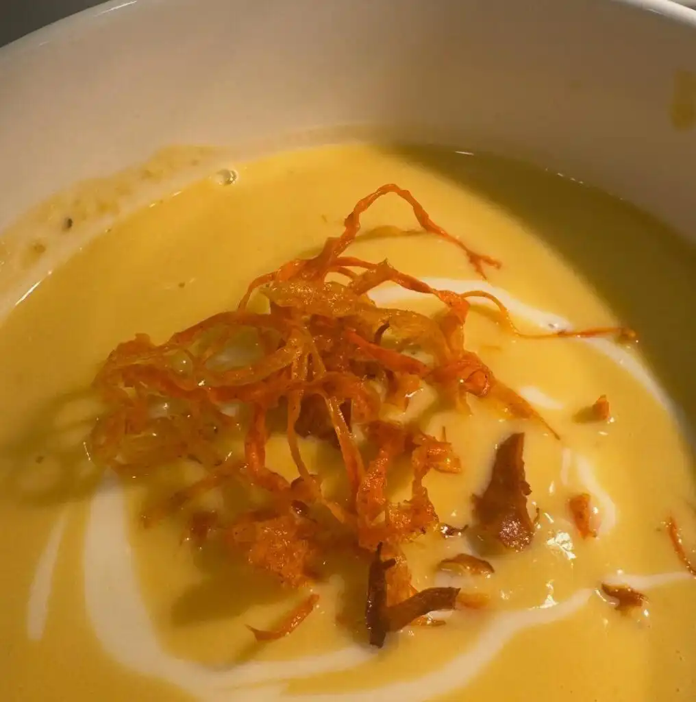 Soup course prepared by Chefski for a personal chef birthday dinner experience