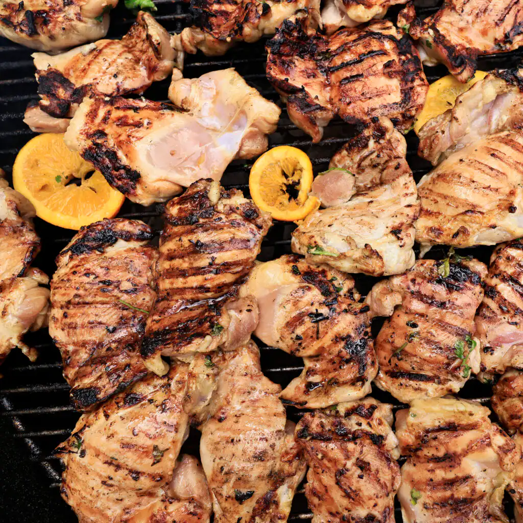 Gourmet grilled chicken prepared by a luxury personal chef for a private catering event in Indianapolis